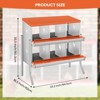Chicken Nesting Boxes, Two-Tier Metal Chicken Egg Laying Box,Large Vented Holes for Egg Collection - 2 of 4
