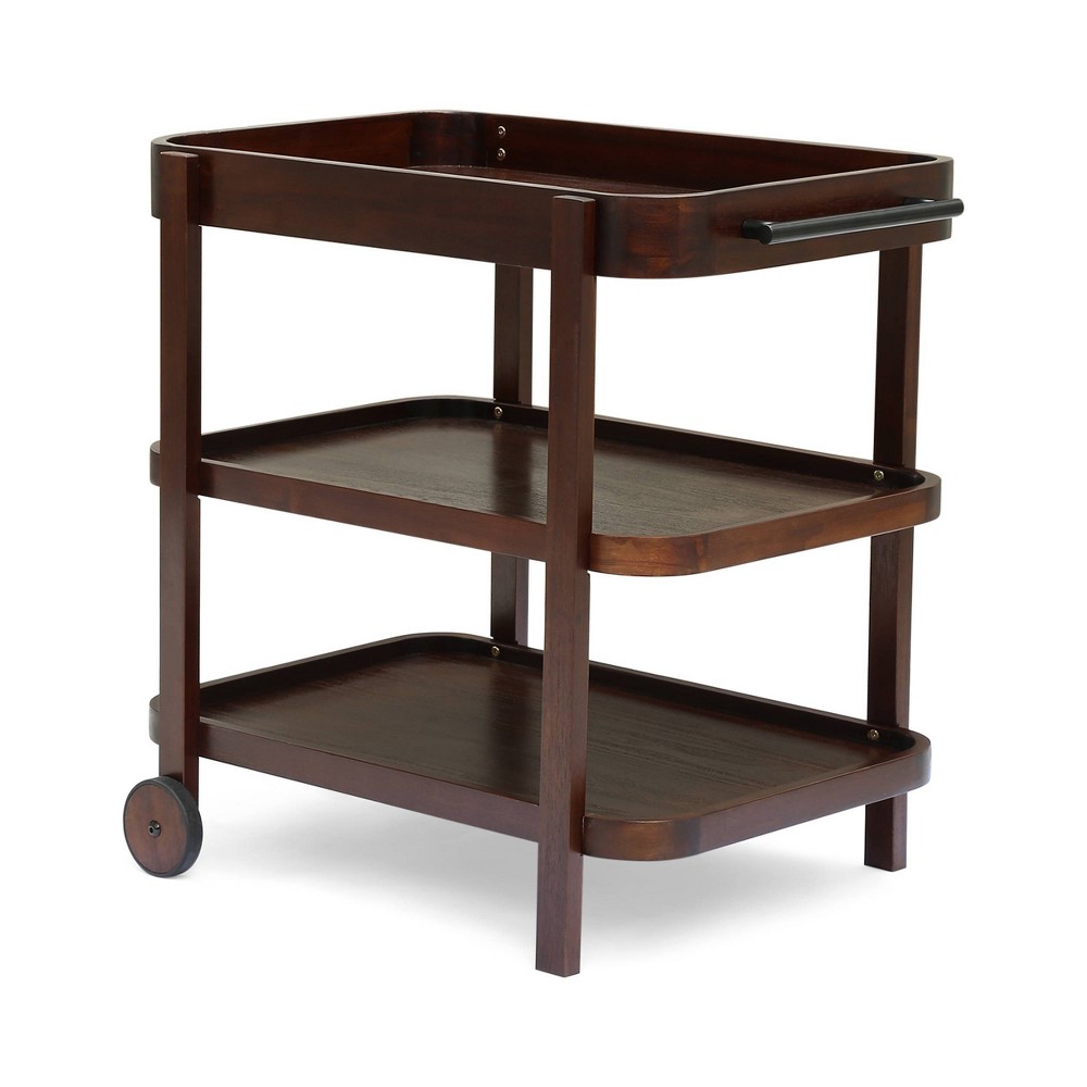 Photos - Other Furniture Selleck Wood Bar Cart Brown Mahogany - Christopher Knight Home