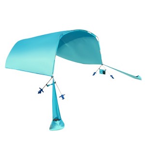 Gymax Wind Powered Beach Tent 100 Sq.ft up to 8 People Portable