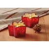 tagltd Christmas Holiday Red Star Shaped Glass Tealight Candle Holder, Tabletop Mantel Centerpiece Decorations 2.0L x 2.0W x 3.0H inches - 2 of 4
