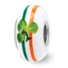 Black Bow Jewelry Fenton Sterling Silver Hand Painted The Irish Glass Bead Charm - 2 of 4