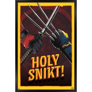 Trends International Marvel Deadpool & Wolverine - Holy Snikt! Framed Wall Poster Prints - 1 of 4