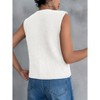 Women's Lace-Up Knit Vest Cardigan, Sleeveless V-Neck Sweater Vest with Adjustable Ties for Casual & Layered Outfits - 4 of 4