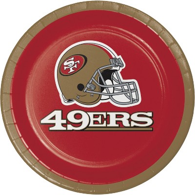 24ct San Francisco 49ers Football Dessert Plates : Target