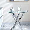 Sapphtopaz Coffee Table Modern Coffee Table Tempered Glass End Table with Legs Coffee Bar for Living Room - 2 of 4