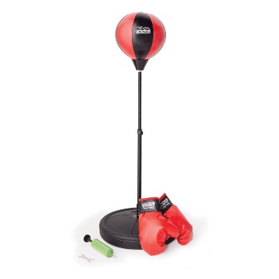 Kidoozie B-Active Adjustable Junior Boxing Set with Boxing Gloves, Stand and Hand Pump Included, Ages 5+
