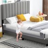 Safstar 2PCS 71" Toddler Foldable Bed Rail w/ Adjustable Safety Strap Bedrail Guard - 4 of 4