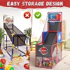 Skirfy Kids Arcade Basketball Game With Electronic Scoreboard and LED Lights, Indoor/Outdoor Basketball Hoop With 4 Balls, Red - 4 of 4