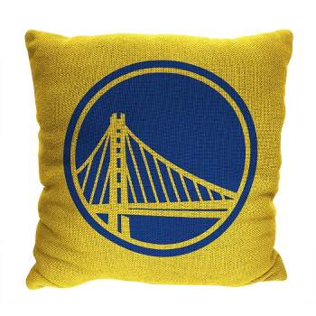 14"x14" NBA Golden State Warriors Invert Double Sided Jacquard Decorative Pillow - 2pk