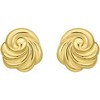 14k Yellow Gold 13mm Swirl Knot Stud Earrings - 3 of 4