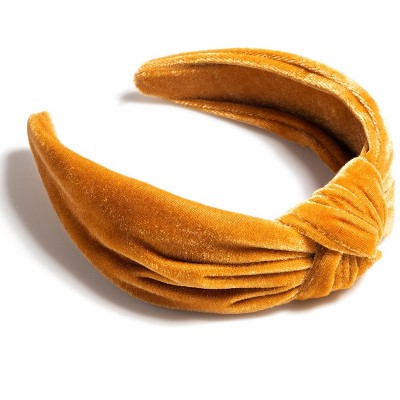 Shiraleah Knotted Velvet Headband, Gold