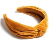 Shiraleah Knotted Velvet Headband-Gold - 2 of 2