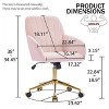 CAVINAS Adjustable Ergonomic Office Chair with Velvet Fabric,Swivel Desk Chair with Gold/Silver Metal Base,Computer Chair for Home Office and Bedroom - 2 of 4