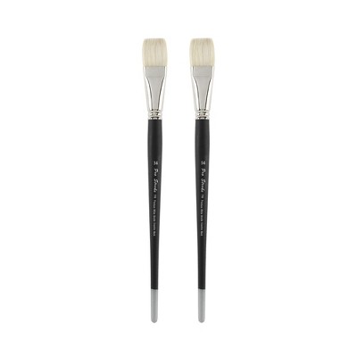 Creative Mark Pro Stroke Premium White Chungking Hog Bristle Artist Paint Brush - Bright - Natural Bristle Brush w/ Great Control Suitable for Oils,