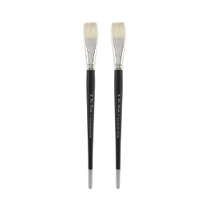 Creative Mark Pro Stroke Premium White Chungking Hog Bristle Artist Paint Brush - Bright - Natural Bristle Brush w/ Great Control Suitable for Oils, - 1 of 3