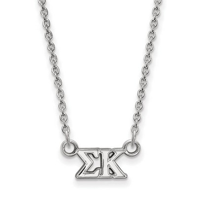 Black Bow Jewelry Sterling Silver Sigma Kappa Greek Life Necklace 18 Inch