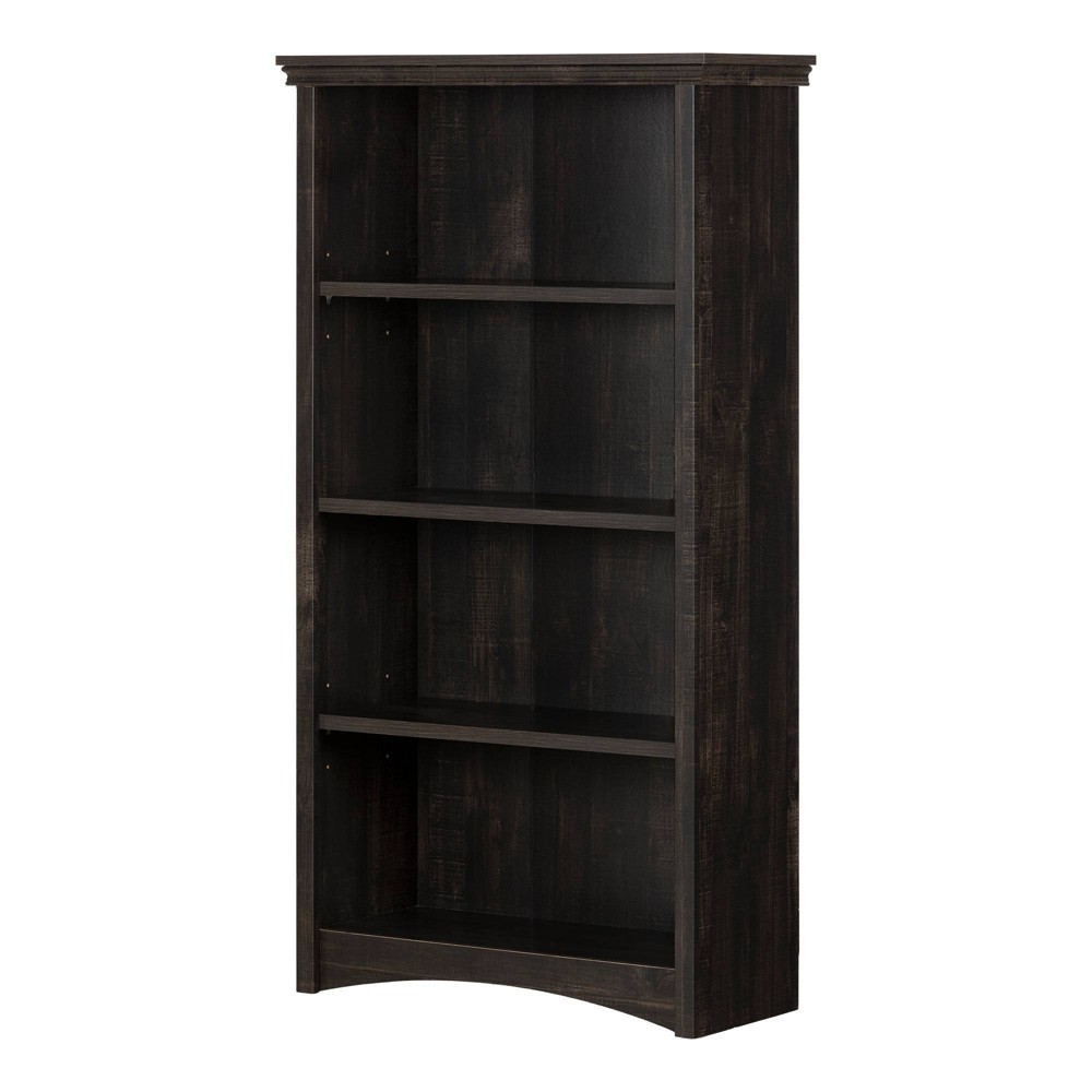 Photos - Wall Shelf 57.75" Gascony 4 Shelf Bookcase Black - South Shore