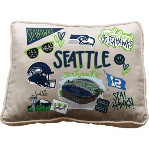 NFL Seattle Seahawks Loco Fan Canvas Decor Throw Pillow - 1 of 3