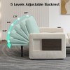 Vipbear 42.5" W Sleeper Sofa Bed with Pull Out Bed,3-in-1 Convertible Sleeper Sofa Chair with Adjustable Reclining Backrest,USB Ports,Side Table - 3 of 4
