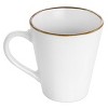 6pc Arthur Stoneware 12 oz Mug Set with Rim Matte White/Gold - Elama: Dishwasher & Microwave Safe Drinkware for 6 - image 4 of 4