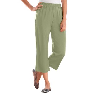 Woman Within Plus Size 7-Day Knit Capri - 1 of 4
