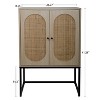 Arina Natural Rattan 2 Door High Accent Cabinet with Adjustable Shelf - The Pop Home - image 4 of 4