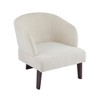 Grungis Accent Chair with Round Back & Wooden Legs,27.5'' W Lounge Chair,Upholstered Armchair for Bedroom,Reading Room - 4 of 4