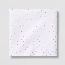 Full Micro Heart Flat Sheet Separates Coral - Pillowfort™