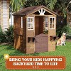 Wooden Kids Playhouse with Play Kitchen, Adventures Cottage for Backyard, Outdoor Toddler Playhouse - 4 of 4