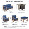 Buenhomino 8 Piece Patio Furniture Set with 41" Fire Pit Table Wicker Rattan Patio Sectional Sofa Set Outdoor Seating Furniture with Thickened Cushion - 3 of 4