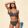 Women's Chic Striped Bikini Set for Beach Glamour - Cupshe - 2 of 4