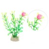 Unique Bargains Aquarium Plastic Plant for Fish Tank Landscape Decoration Green 4.72" 2 Pcs - 3 of 4