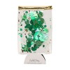 Packed Party Spirit Squad Confetti Skinny Can Cooler, Insulated Metal Can Drink Holder for Tailgate, Pool or Beach (Green with Envy) - 2 of 4