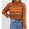 Women's STRIPE TURTLENECK SWEATER - PAPERMOON - 4 of 4