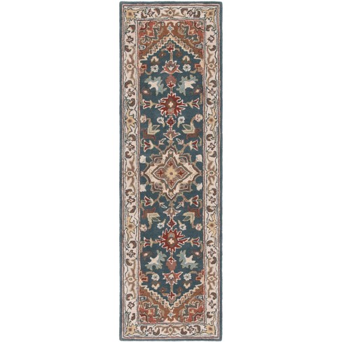 Heritage Hg625 Hand Tufted Runner Rug - Dark Green/brown - 2'3