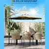 10ft Offset Patio Umbrella, Cantilever Umbrella with Easy Lift & Tilt Adjustment, 8 Ribs Sun umbrella UV Protection for Backyard, Pool, Garden - 2 of 4