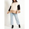 ELOQUII Women's Plus Size Colorblocked Relaxed Sweater - 4 of 4