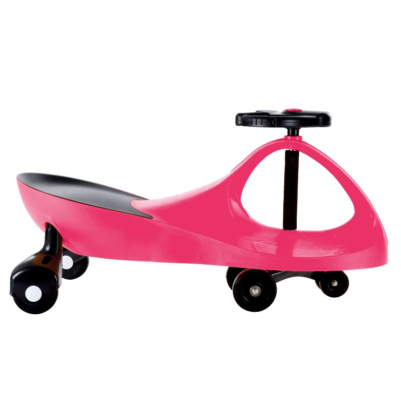 Toy Time Kids' Zig Zag Wiggle Car Ride-On - Pink/Black, 3 of 7