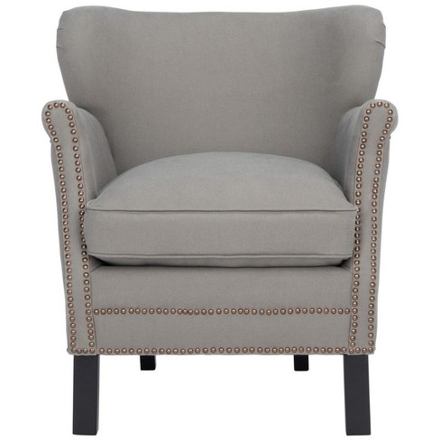 Jenny Arm Chair W/ Bass Nail Heads - Grey - Safavieh : Target