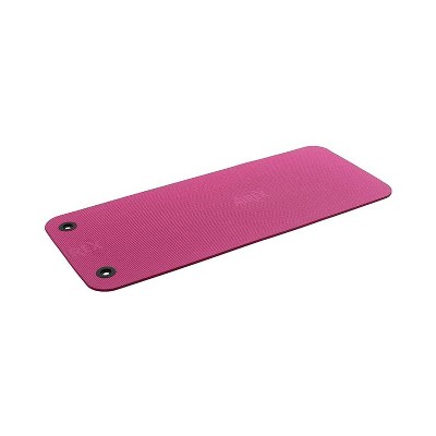 AIREX Fitline 140 56 x 23 Inch Ultra Cushioned Closed Cell Foam Workout Fitness Mat with 2 Hanging Grommets for Convenient Wall Storage, Pink