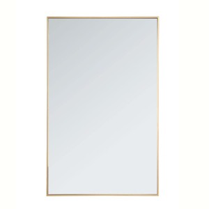 Elegant Lighting Metal frame rectangle mirror 30 inch in Brass - 1 of 4