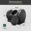 Good Ideas Compost Wizard Jr 7 Cubic Feet Outdoor Home Garden Compost Bucket Storage Container with Carrying Handles, Black - 3 of 4