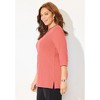 Catherines Women's Plus Size Beaded Embellished Tunic - 4 of 4