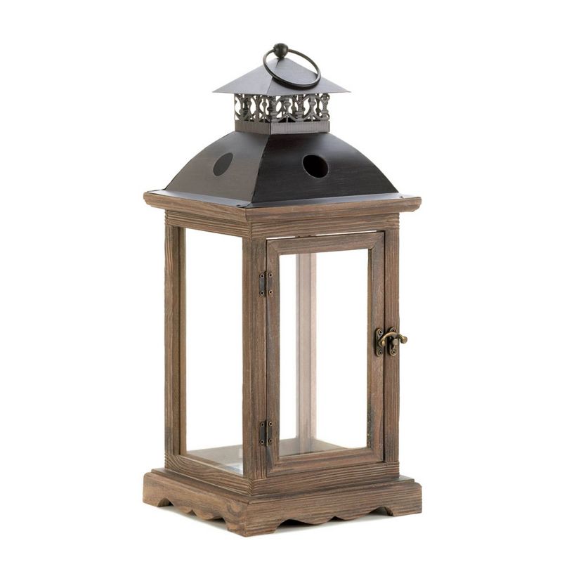Iron Monticello Outdoor Lantern Brown - Zingz & Thingz, 1 of 5
