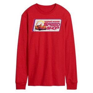 Men's - Disney - Lightning McQueen Speed Shop Long Sleeve Graphic T-Shirt - 1 of 3