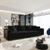 102.4'' Plush Corduroy Convertible Sectional Sofas with 3 Movable Ottomans, Deep Seat and Convertible Lounge Chair - 2 of 4