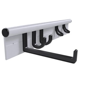 Hang It Simple 18in Wall-Mounted Storage System with Adjustable Hooks – Heavy-Duty Organizer for Tools, Brooms – Ideal for Garages & More - 1 of 4