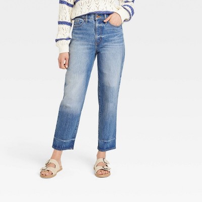 Universal Thread Vintage Straight Frayed Hem Jeans Women's Size 12