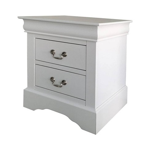 One Size White ACME Furniture Louis Philippe 23833 Nightstand