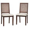 Set of 2 Westmont Dining Chairs Rustic Brown - Lifestorey: Textured Cane, 39" High, Armless - 2 of 4